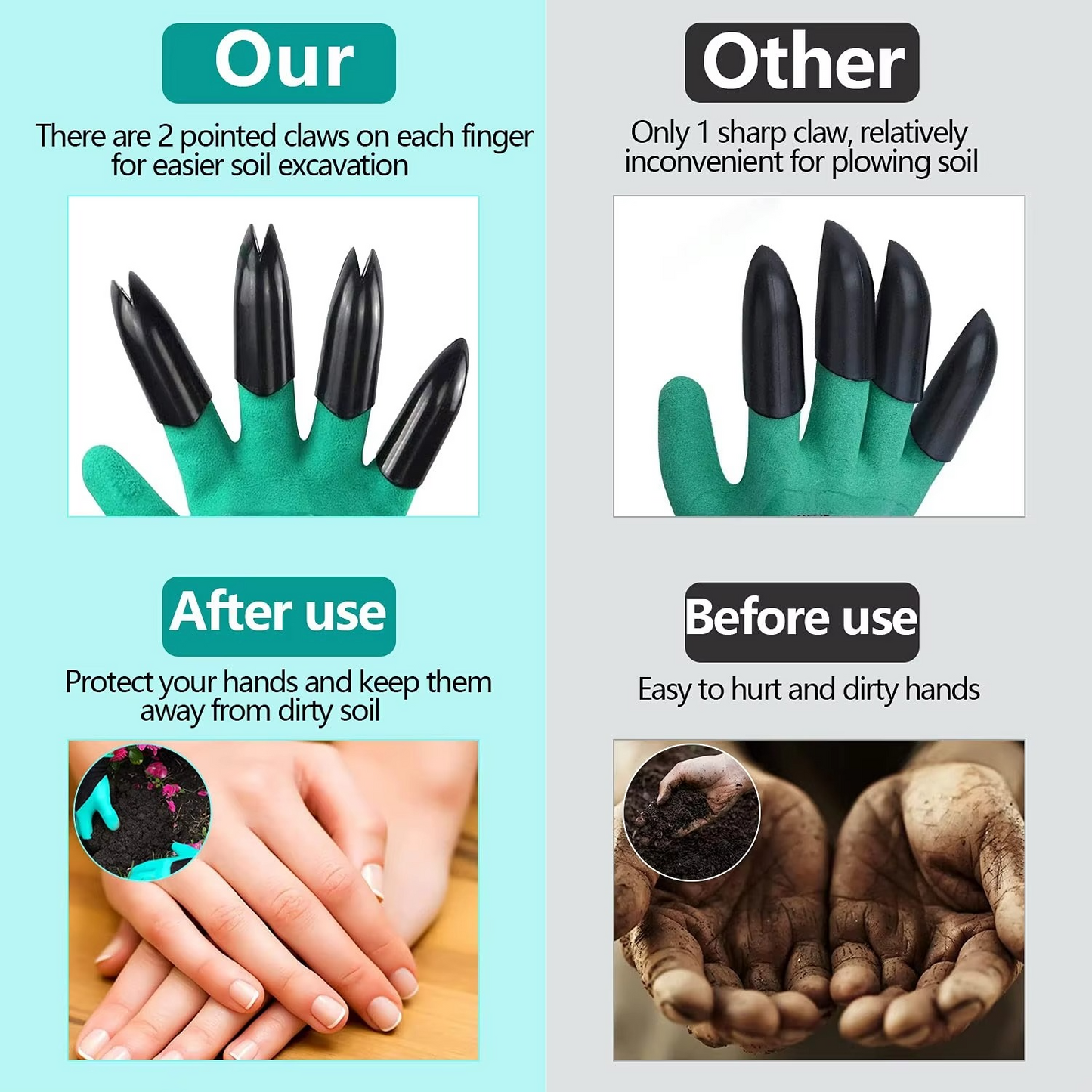 Magic Waterproof Gardening Gloves with Claws