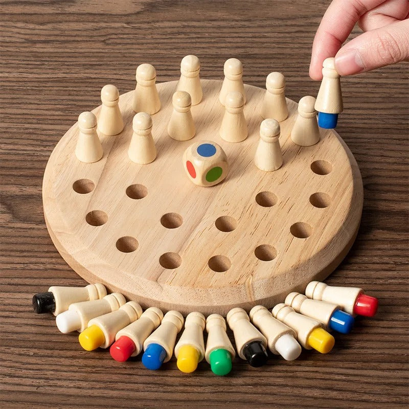 Interactive Wooden Memory Chess Game - Perfect for Kids and Adults