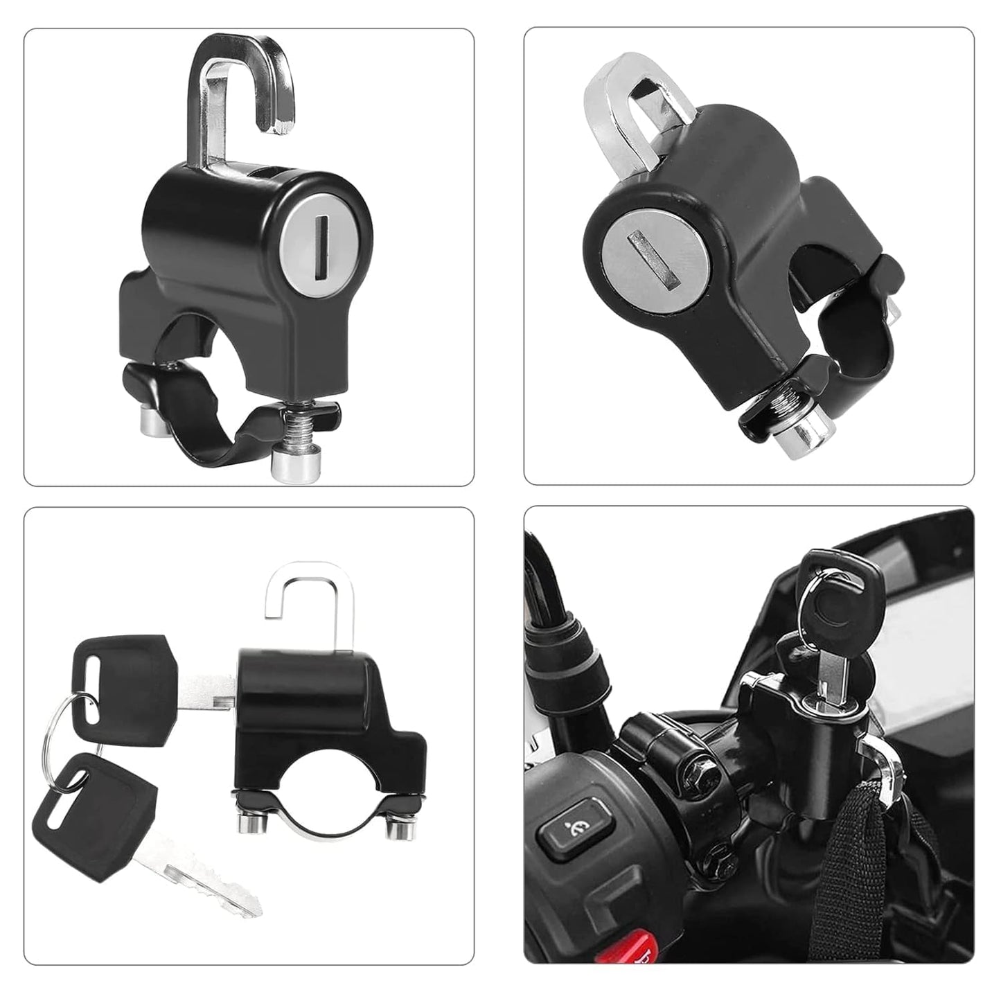 Anti-Theft Helmet Locker for Bikes – Universal Fit | Secure & Easy Lock