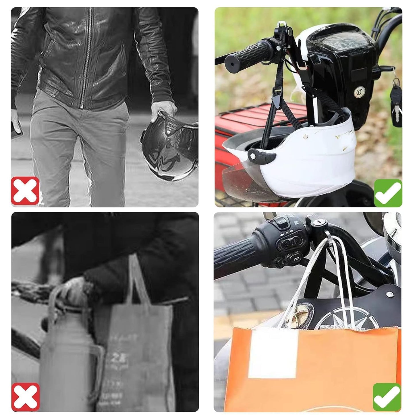 Anti-Theft Helmet Locker for Bikes – Universal Fit | Secure & Easy Lock