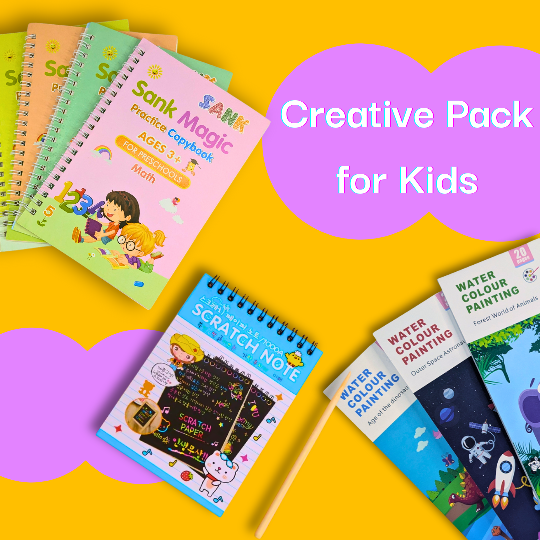 3-in-1 Learning & Creativity Combo (Ages 3+) – Hands-On, Mess-Free, Screen-Free