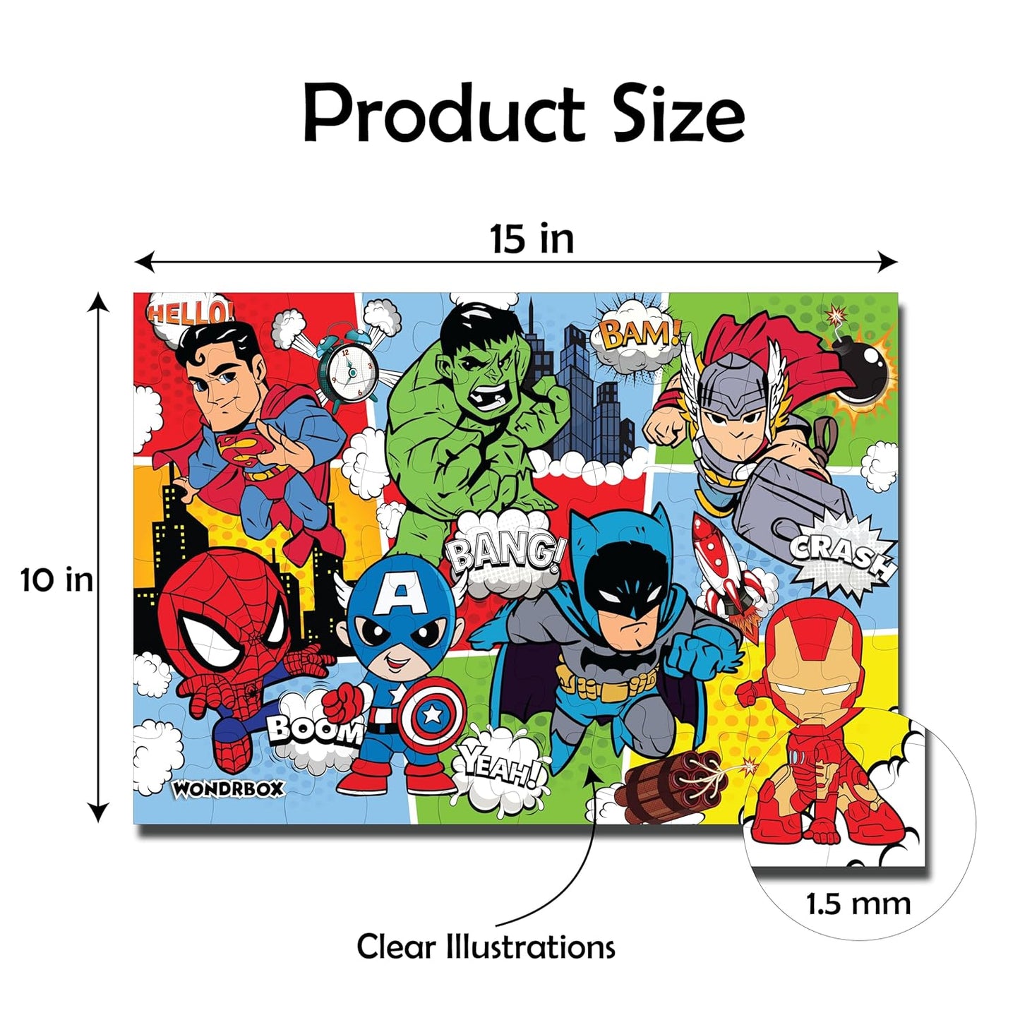 Super Hero Jigsaw Puzzles for 5+ Year Old Kids