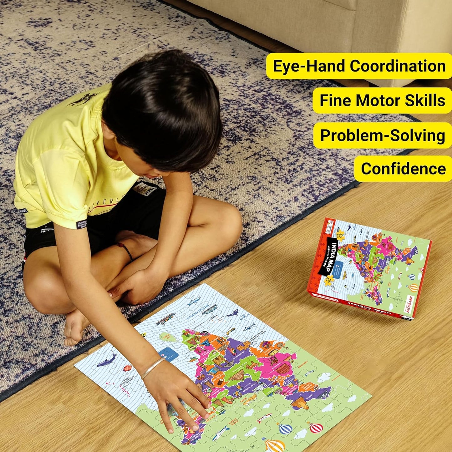 India Map Jigsaw Puzzles for 5+ Year Old Kids