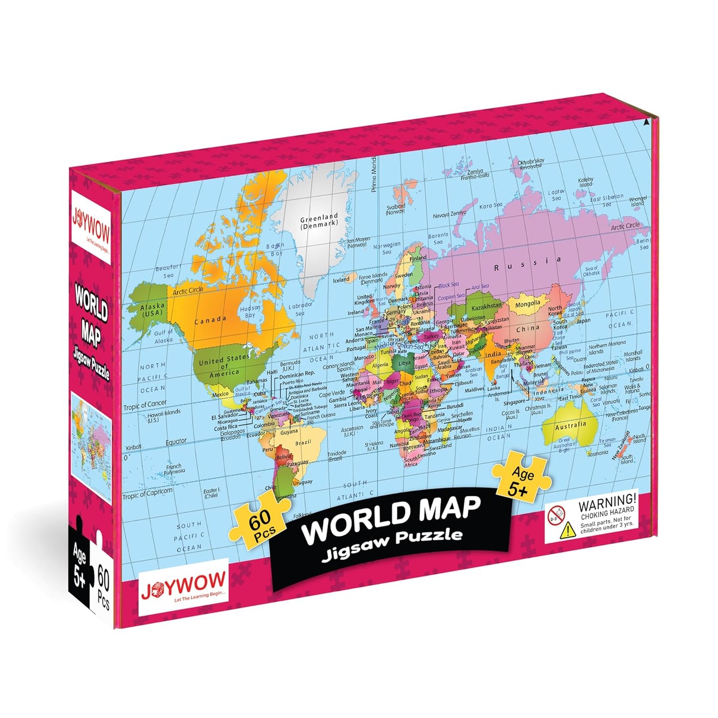 World Map Jigsaw Puzzles for 5+ Year Old Kids